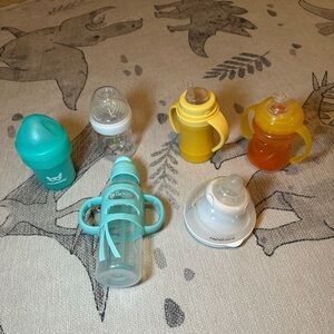 Assorted Baby Bottles and Sippy Cups